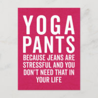 Yoga Pants Stressful Funny Zitat