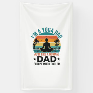 Yoga Papa Vintage Sonnenuntergang Lustiges Vater S Banner