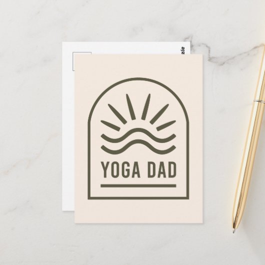 Yoga Papa zen spirituelle Yogmen boho Postkarte (Vorderseite/Rückseite Beispiel)