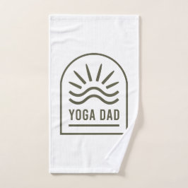 Yoga Papa zen Wellness Yogi grüner Boho Handtuch