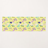 Yoga para mujer con flores sobre amarillo yogamatte (Vorderseite (Horizontal))