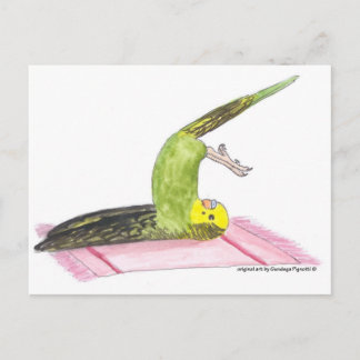 Yoga Parakeet Plow Pose Postkarte