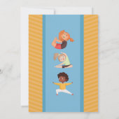 Yoga Party Birthday Stretch Girls Boys Fun Einladung (Rückseite)