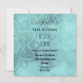 Yoga-Party mit Yoga-Pose auf Lotus Background Einladung (Rückseite)