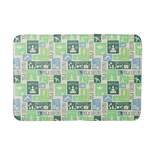 Yoga Pattern Badematten (Vorderseite)