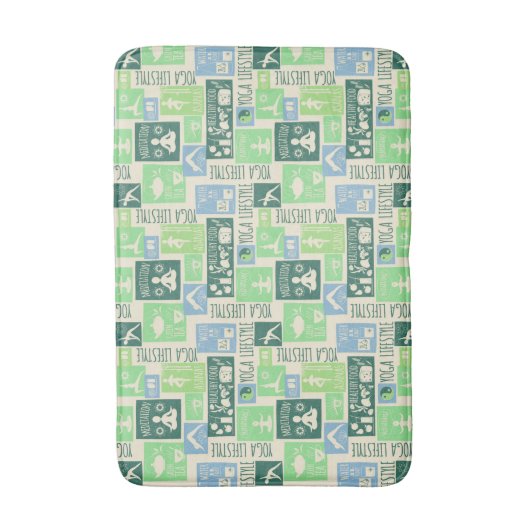 Yoga Pattern Badematten (Vorderseite Vertikal)