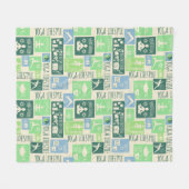 Yoga Pattern Fleecedecke (Vorderseite (Horizontal))