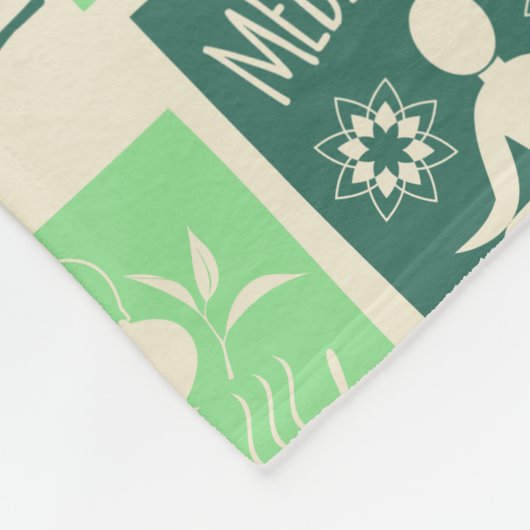 Yoga Pattern Fleecedecke (Ecke)