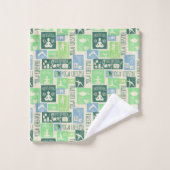 Yoga Pattern Handtuch Set (Waschlappen)