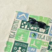 Yoga Pattern individuelles Text Strandtuch (Beispiel)