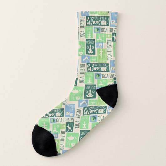 Yoga Pattern Socken (Links - Außen)