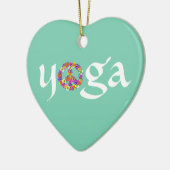 Yoga Peace Sign Floral Keramikornament (Links)