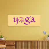 Yoga Peace Sign Floral Leinwanddruck (Insitu (Wohnzimmer))