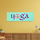 Yoga Peace Sign Floral Leinwanddruck (Insitu (Wohnzimmer))