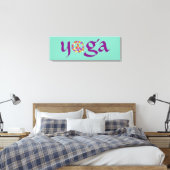 Yoga Peace Sign Floral Leinwanddruck (Insitu (Schlafzimmer))