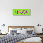Yoga Peace Sign Floral Leinwanddruck (Insitu (Schlafzimmer))