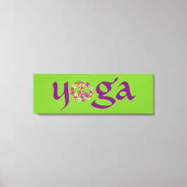 Yoga Peace Sign Floral Leinwanddruck