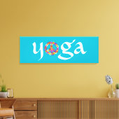 Yoga Peace Sign Floral Leinwanddruck (Insitu (Wohnzimmer))