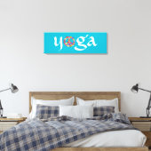Yoga Peace Sign Floral Leinwanddruck (Insitu (Schlafzimmer))