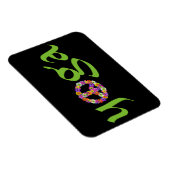 Yoga Peace Sign Floral Magnet (Rechte Seite)
