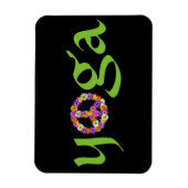 Yoga Peace Sign Floral Magnet (Vertikal)