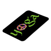 Yoga Peace Sign Floral Magnet (Linke Seite)