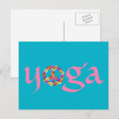 Yoga Peace Sign Floral Postkarte (Vorne/Hinten)