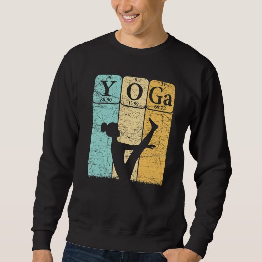Yoga Periodic Table Elements Zen Meditation Nerd Y Sweatshirt (Vorderseite)
