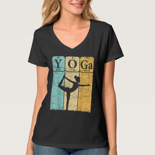 Yoga Periodic Table Elements Zen Meditation Nerd Y T-Shirt (Vorderseite)