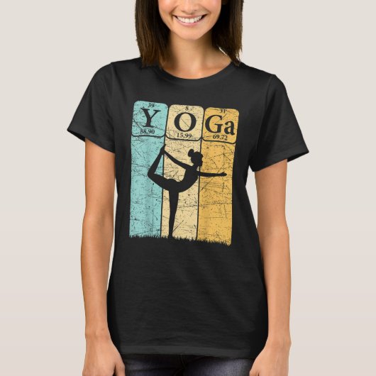 Yoga Periodic Table Elements Zen Meditation Nerd Y T-Shirt (Vorderseite)