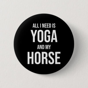 Yoga-Pferd für Yogini Button