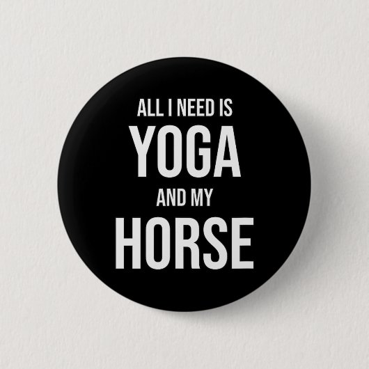 Yoga-Pferd für Yogini Button (Vorderseite)