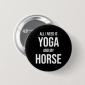 Yoga-Pferd für Yogini Button (Vorne & Hinten)
