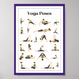 Yoga Pick a Pose Brain Break Poster (Blau)