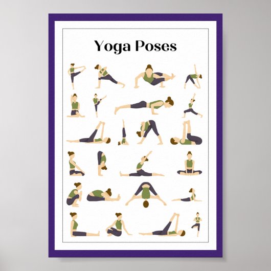 Yoga Pick a Pose Brain Break Poster (Blau) (Vorne)