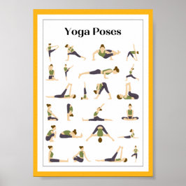 Yoga Pick a Pose Brain Break Poster (Gelb)