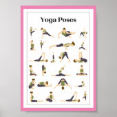 Yoga Pick a Pose Brain Break Poster (Pink) (Vorne)