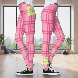 Yoga Pilates Barre Jiu Jitsu Individuell Rosa Kari Leggings