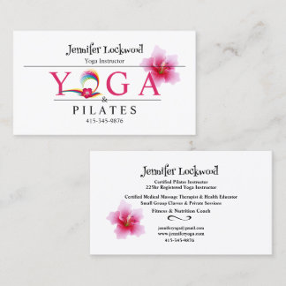 Yoga & Pilates Instructor Fuchsia Lily Visitenkarte