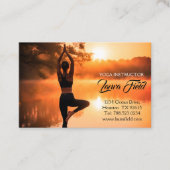 Yoga Pilates Instructor Nature Visitenkarte (Vorderseite)