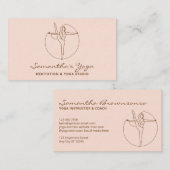 Yoga Pilates Meditation Instructor Visitenkarte (Vorne/Hinten)
