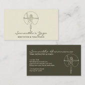 Yoga Pilates Meditation Instructor Visitenkarte (Vorne/Hinten)