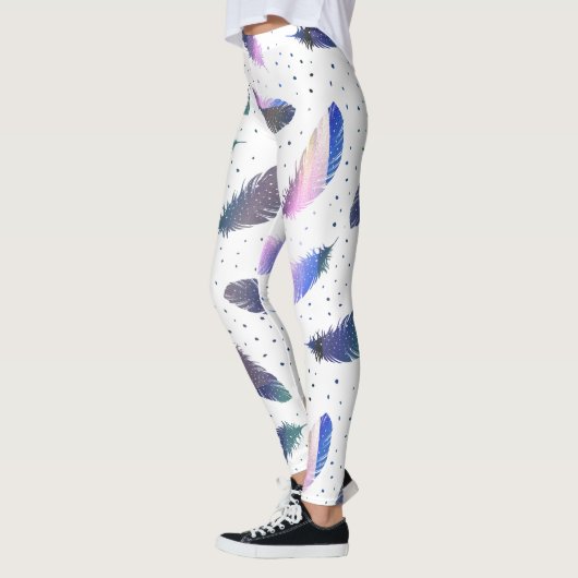 *~* Yoga Pilates Meditations-emporhebende Federn Leggings (Links)