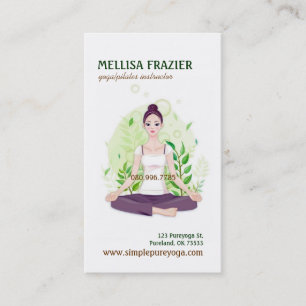 Yoga Pilates Meditations-Geschäft/Lehrer Visitenkarte