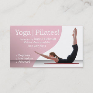 "Yoga Pilates!" Pilates Anweisung, Yoga-Klasse Visitenkarte