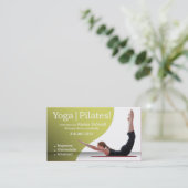 "Yoga | Pilates!" Pilates Anweisung, Yoga-Klasse Visitenkarte (Stehend Vorderseite)