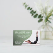"Yoga | Pilates!" Pilates Anweisung, Yoga-Klasse Visitenkarte (Stehend Vorderseite)