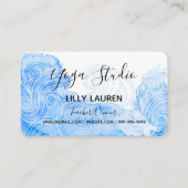 Yoga Pilates Reiki Studio Blue Waves Visitenkarte (Vorderseite)