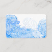 Yoga Pilates Reiki Studio Blue Waves Visitenkarte (Rückseite)