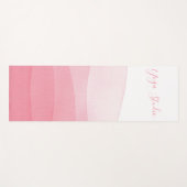 Yoga Pilates Reiki Studio Pink Ombre Wasserfarbe Yogamatte (Vorderseite (Horizontal))